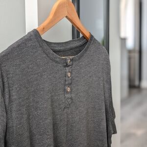 tentree scooped-cut Henley tee
